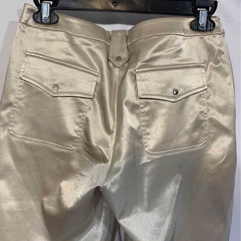 Woman’s satin pants. Champagne colour. Unique ankle design. Size … - Picture 7 of 8
